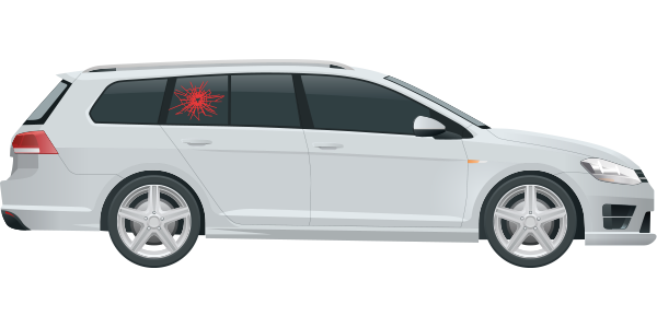 vitre arrière droite du véhicule option 1(break, utilitaires…)