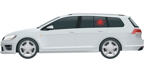 vitre arrière gauche du véhicule option 1(break, utilitaires…)