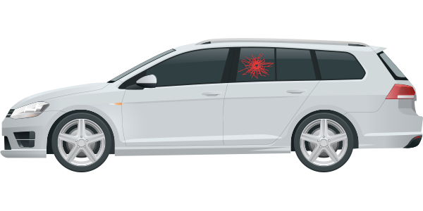 vitre arrière gauche du véhicule option 2 (break, utilitaires…)